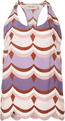 Ondas Vintage-print racerback top