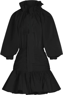 Volume sleeve mini dress 
