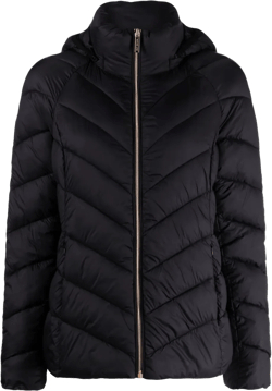 Chevron-quilted puffer jacket