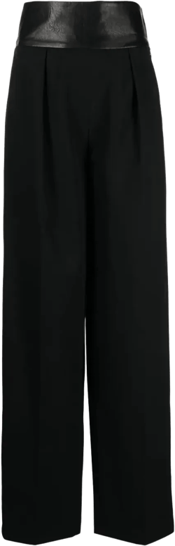 high-waist pleat-detailing tailored trousers 