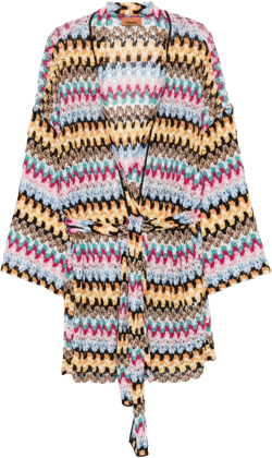 belted lamé cover-up