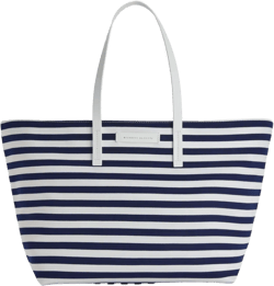 Nilde striped canvas tote bag