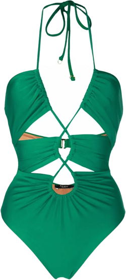gathered cut-out swimsuit