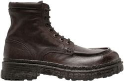 lace-up calf leather ankle boots 