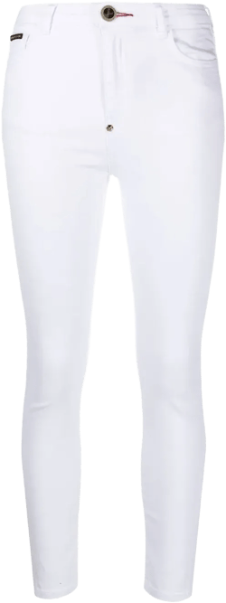 embroidered skull skinny jeans