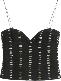 Plusdepois-print chiffon top