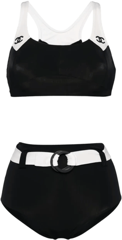 1990-2000s CC belted high-waisted bikini