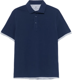 faux-layered polo shirt