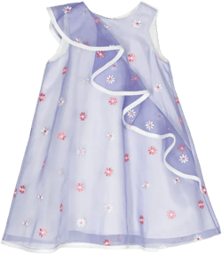 floral-embroidered ruffled midi dress