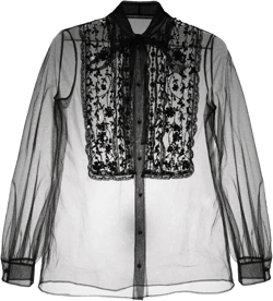 lace-embroidered sheer top