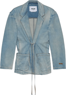 Blue Faded Denim Jacket In 85 Light Blue