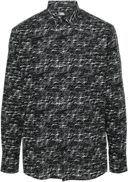all-over logo print shirt