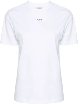  Diag-stripe cotton T-shirt