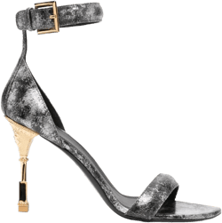 metallic-effect leather sandals