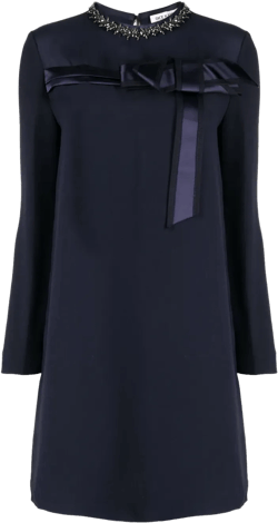 crystal-embellished silk minidress