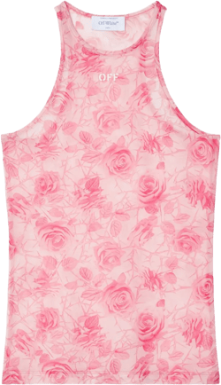 Off Stamp Roses tank top