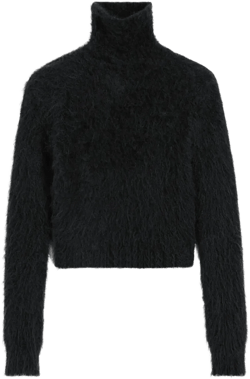 brushed-effect cotton jumper 