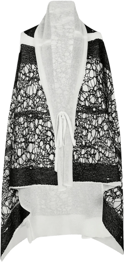 lace-detail cape