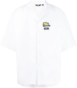 embossed-logo short-sleeve shirt