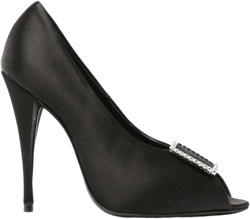115mm crystal-embellished satin pumps