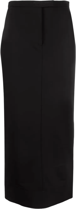 logo-embroidered pencil skirt