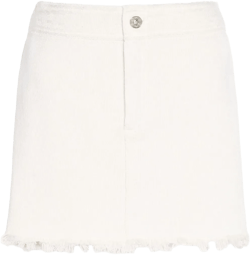 frayed denim mini skirt 