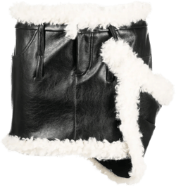 shearling-trim miniskirt