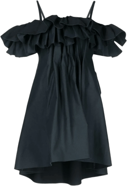 cold-shoulder ruffled dress
