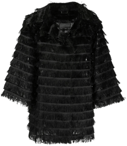 long-sleeves fringed jacket