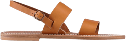 contrast-stitching leather sandals