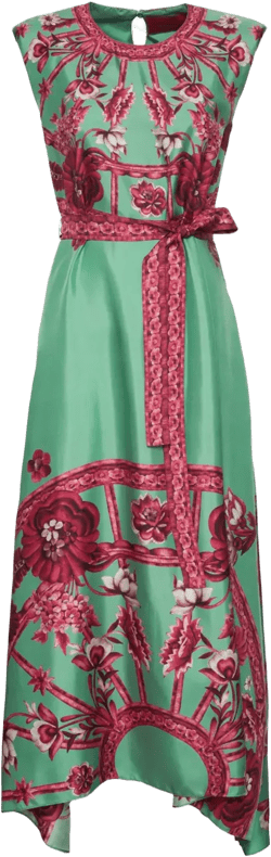San Carlo belted silk dress