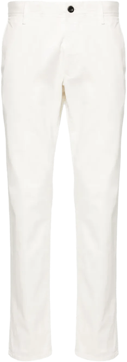 tapered-leg cotton chino trousers