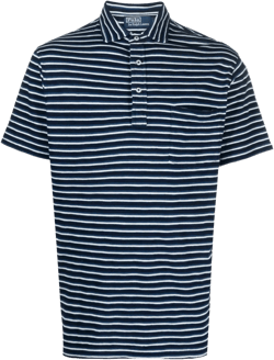 striped cotton polo shirt