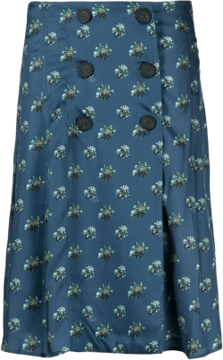 floral-print wrap skirt