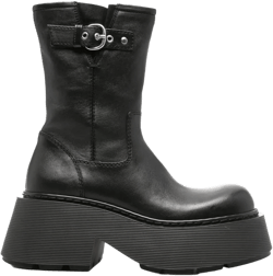 leather platform combat boots