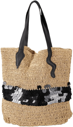 sequinned tote bag
