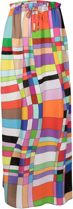geometric-print maxi skirt