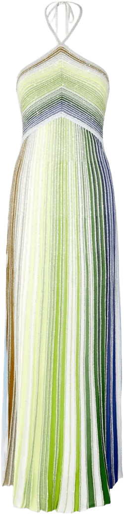 striped maxi dress