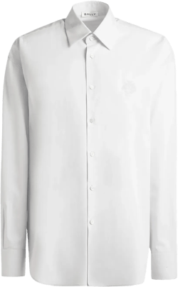 logo-embroidered cotton shirt 