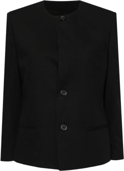 wool cropped jacket