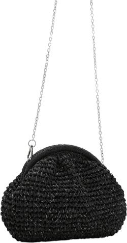 Natural fiber clutch bag