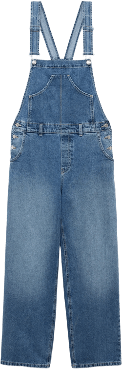Straight denim dungarees