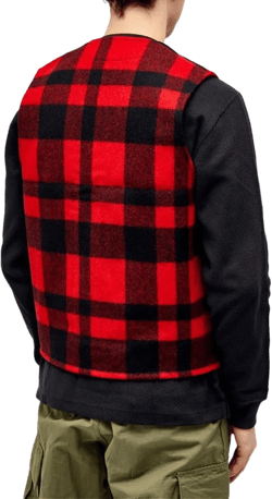 Filson Men's Mackinaw Wool Vest, Red/Black Plaid Medium Red/Black Plaid