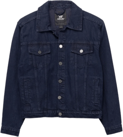 X RAY Boy's Cotton Denim Jacket in NAVY Size X Large