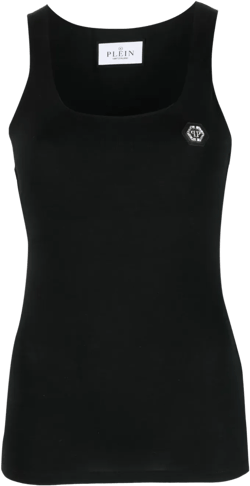 logo-patch tank top