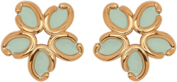 Enamel O Flower earrings