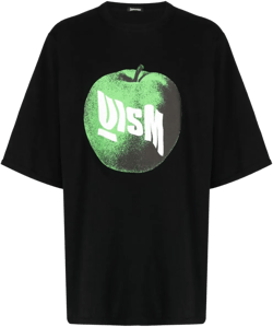 Apple-print cotton T-shirt