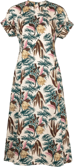 Devon floral-pattern dress