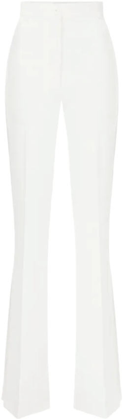 crepe flared trousers