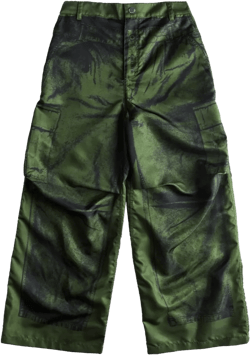 trompe l'oeil-print trousers